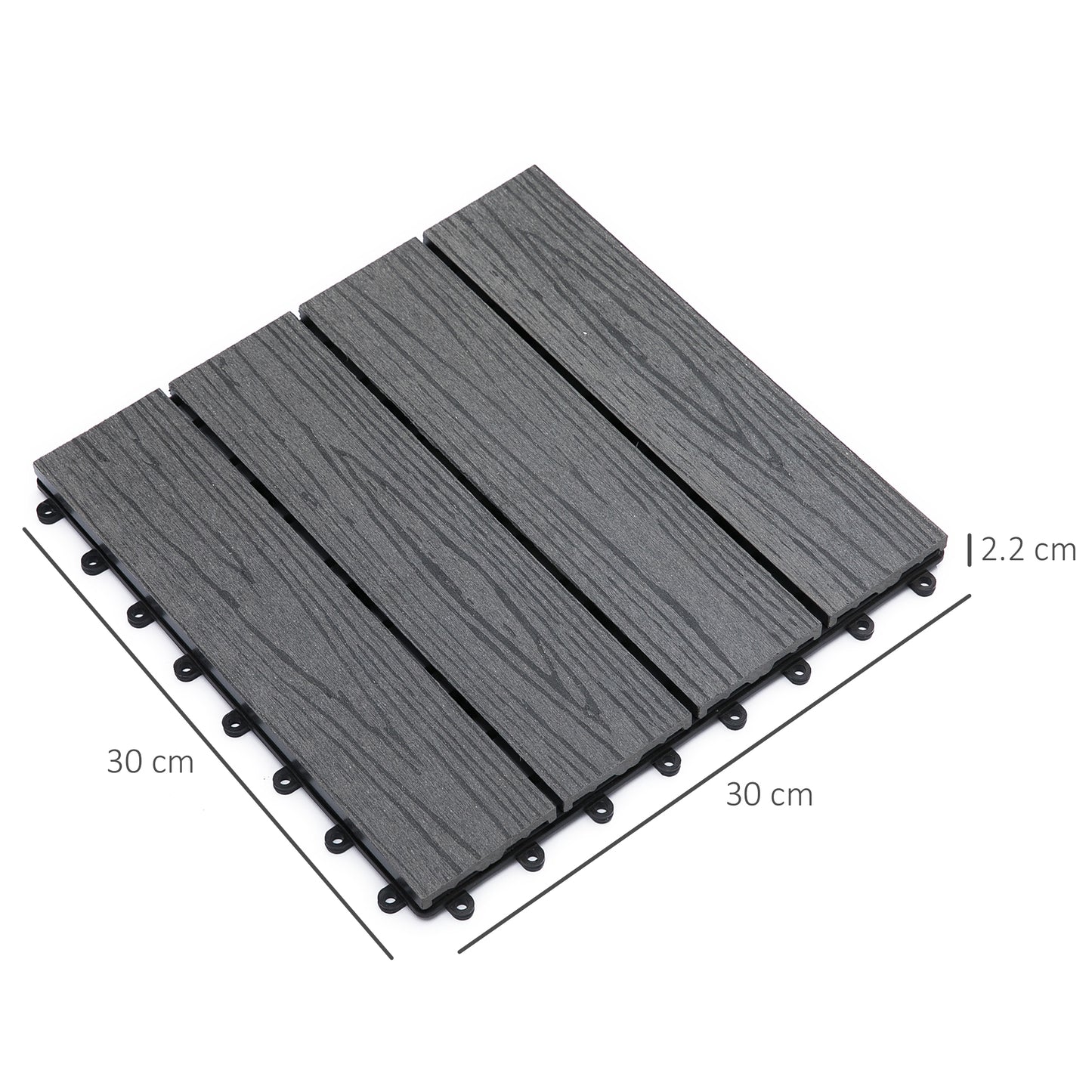 WPC Interlocking Decking Tiles