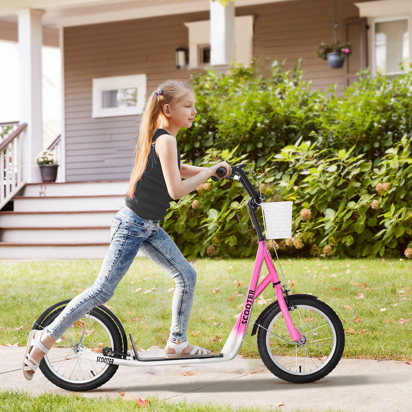 Kids Scooter, Kick Stunt Scooter with Adjustable Handlebar