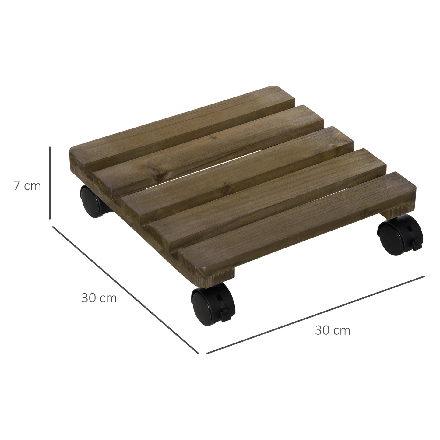 2 Pack Plant Caddy with Wheels