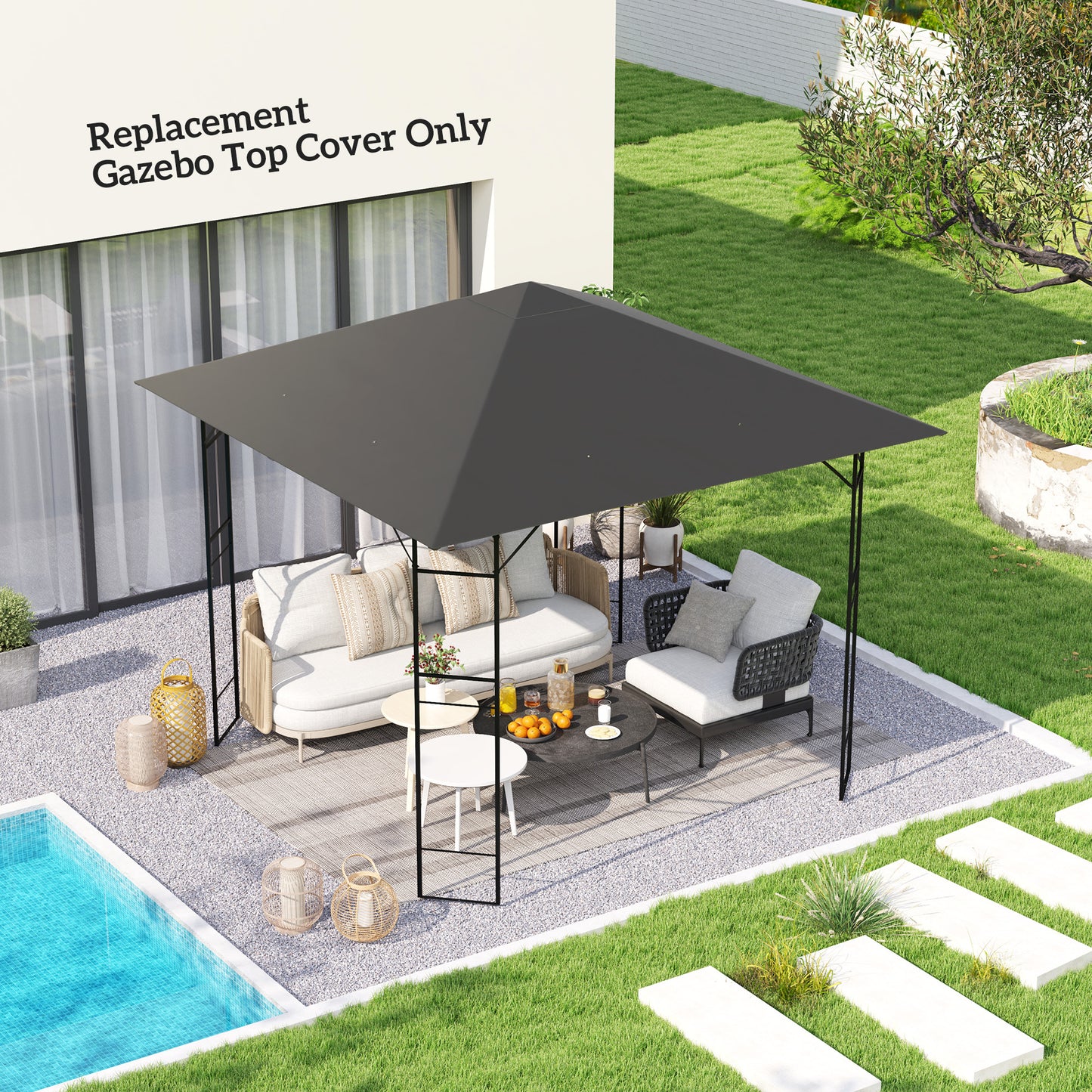 3 x 3(m) Gazebo Canopy Replacement Cover (1)