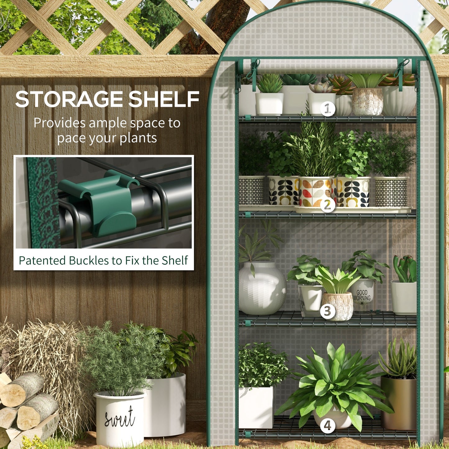 4 Tier Mini Greenhouse for Outdoor