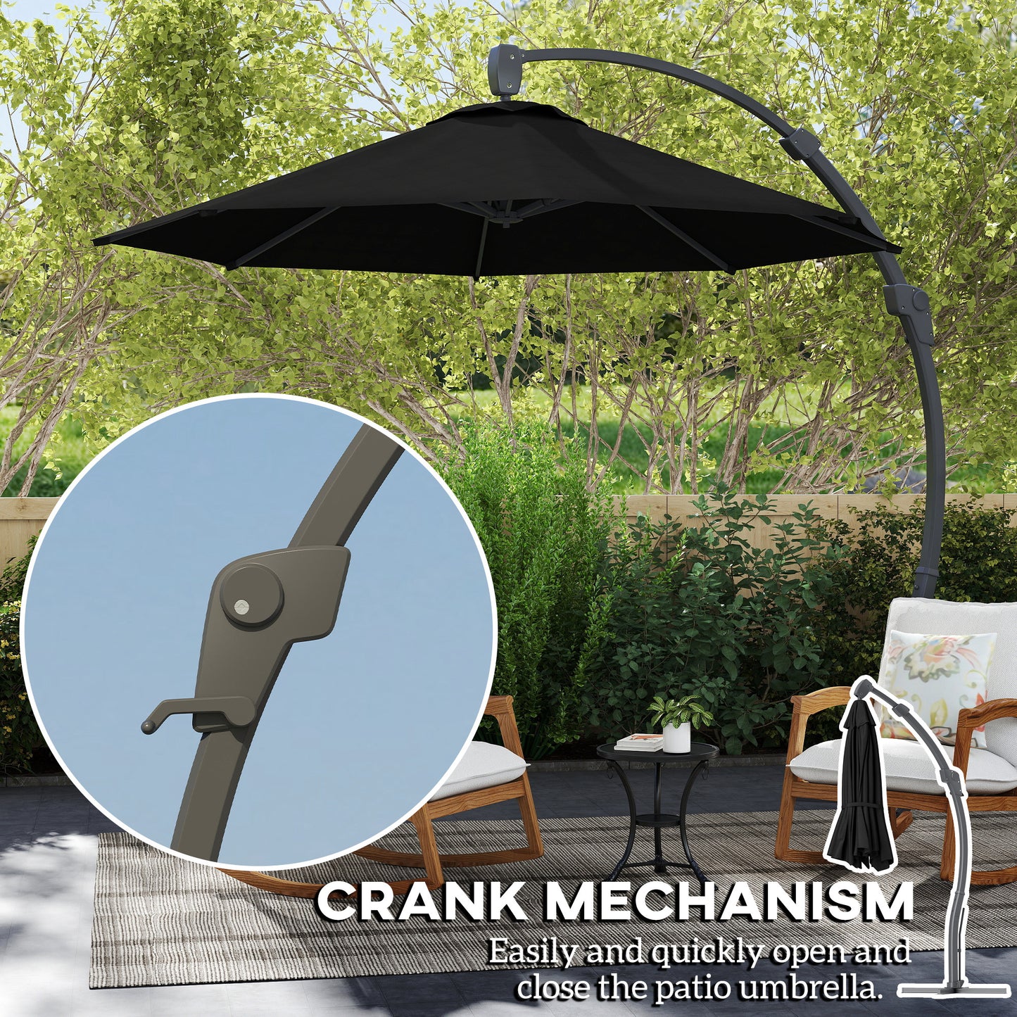 3(m) Garden Cantilever Parasol