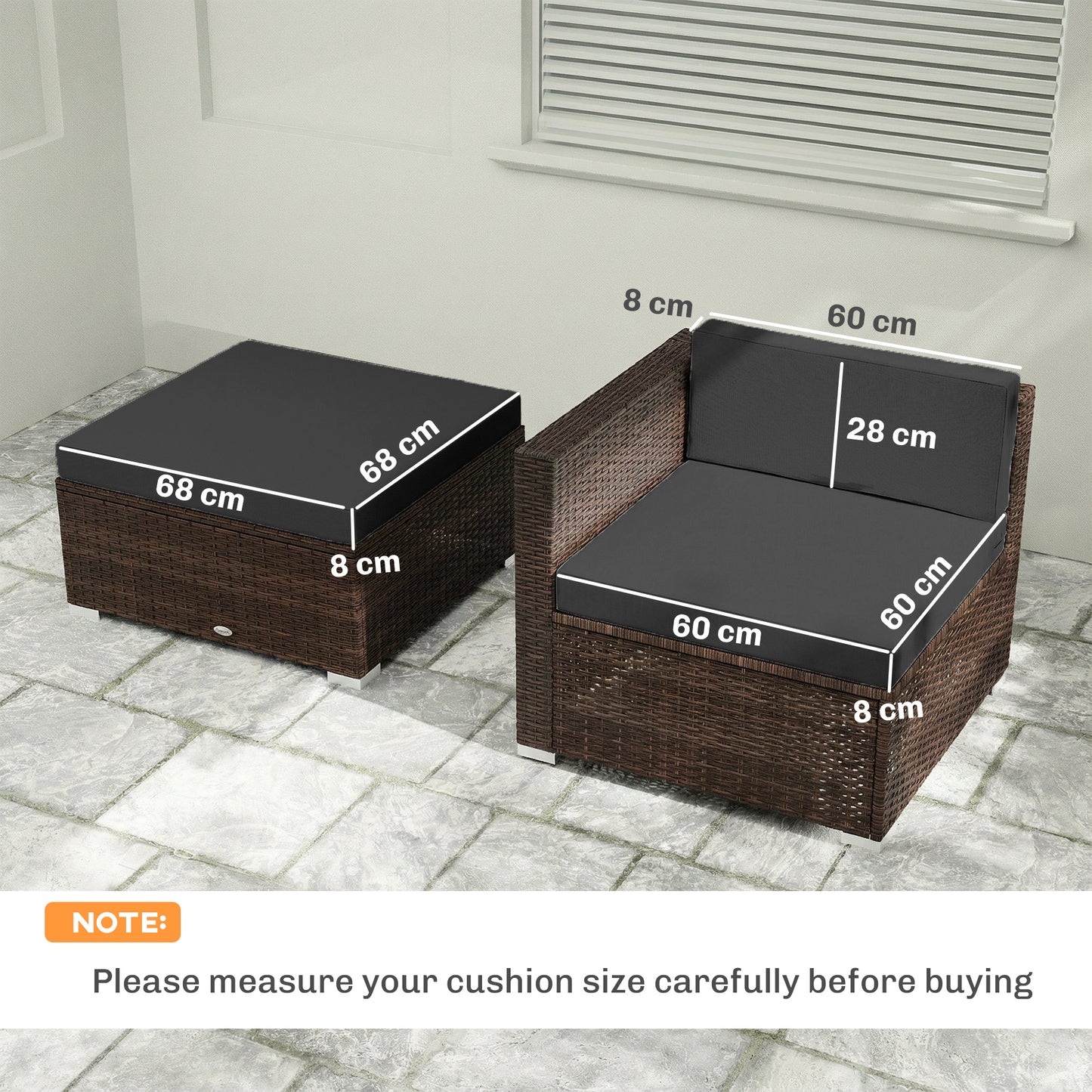 7-Piece Patio Furniture Cushions