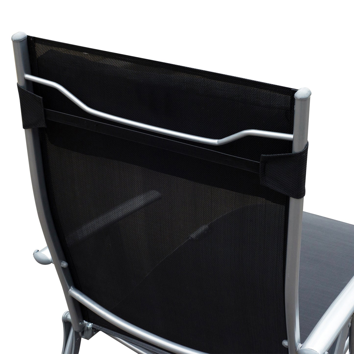 Sun Lounger Steel Frame Outdoor Folding Chaise Texteline Lounge (4)