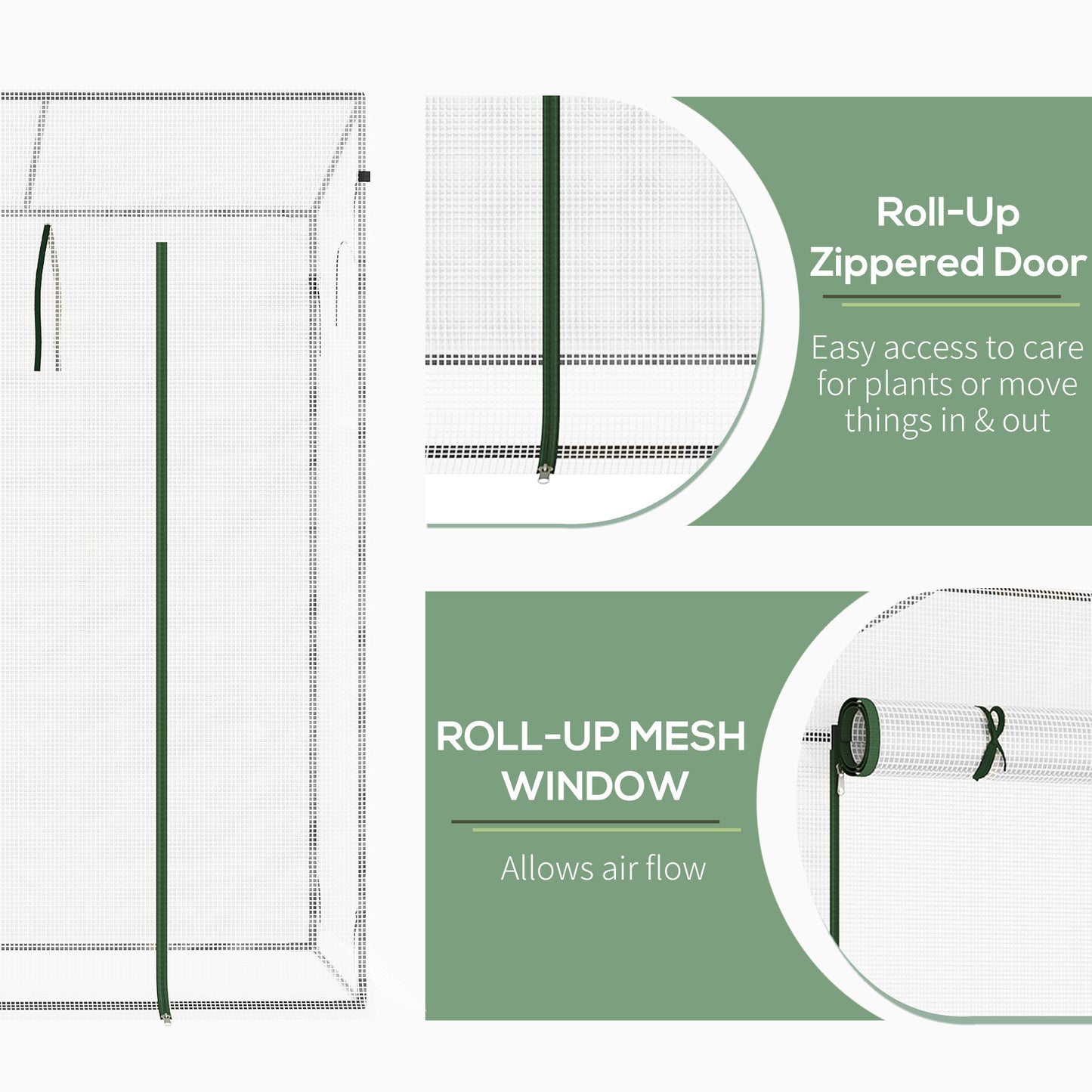 Small Walk-in Garden Greenhouse with Steel Frame