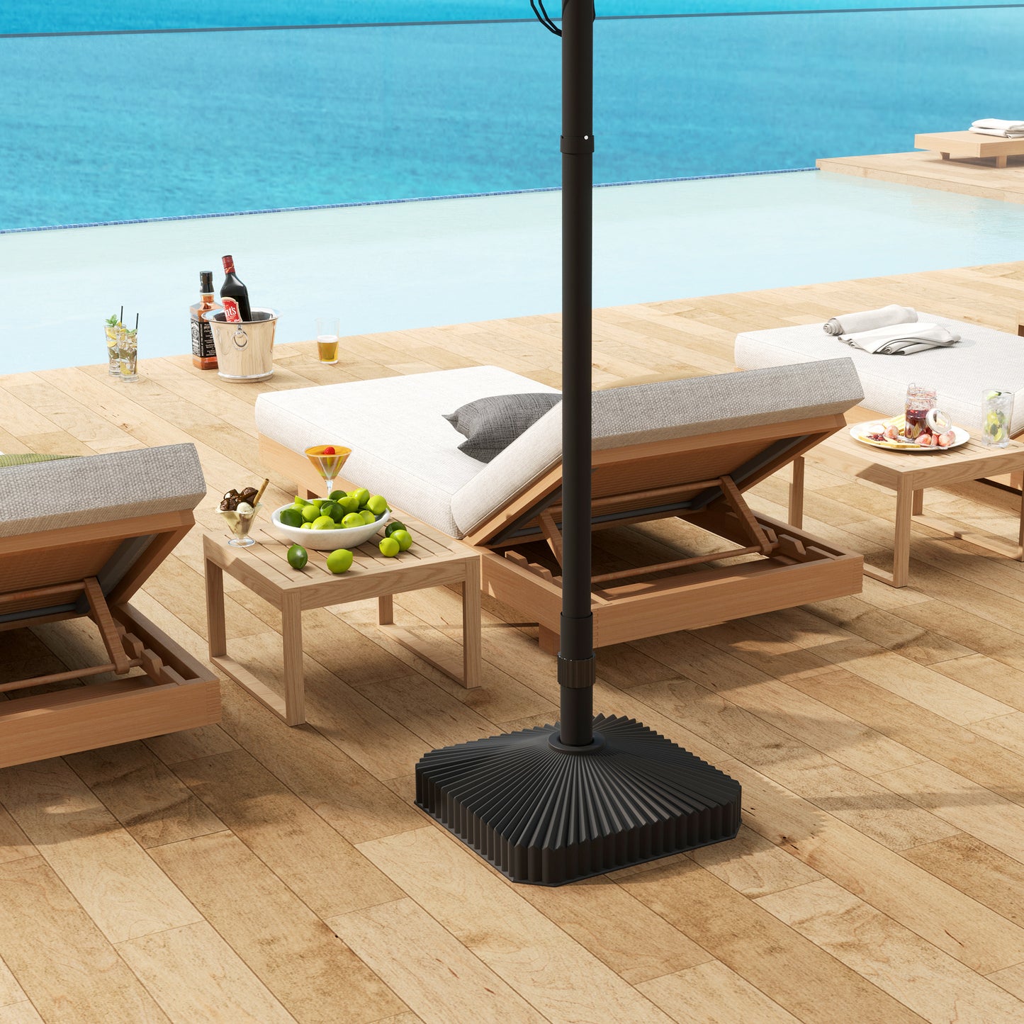 Patio Umbrella Stand, Heavy Duty Outdoor Parasol Base
