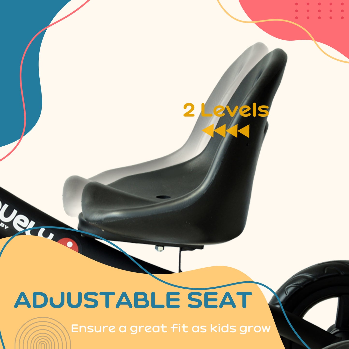 Baby Trike, Toddler Tricycle with Adjustable Seat