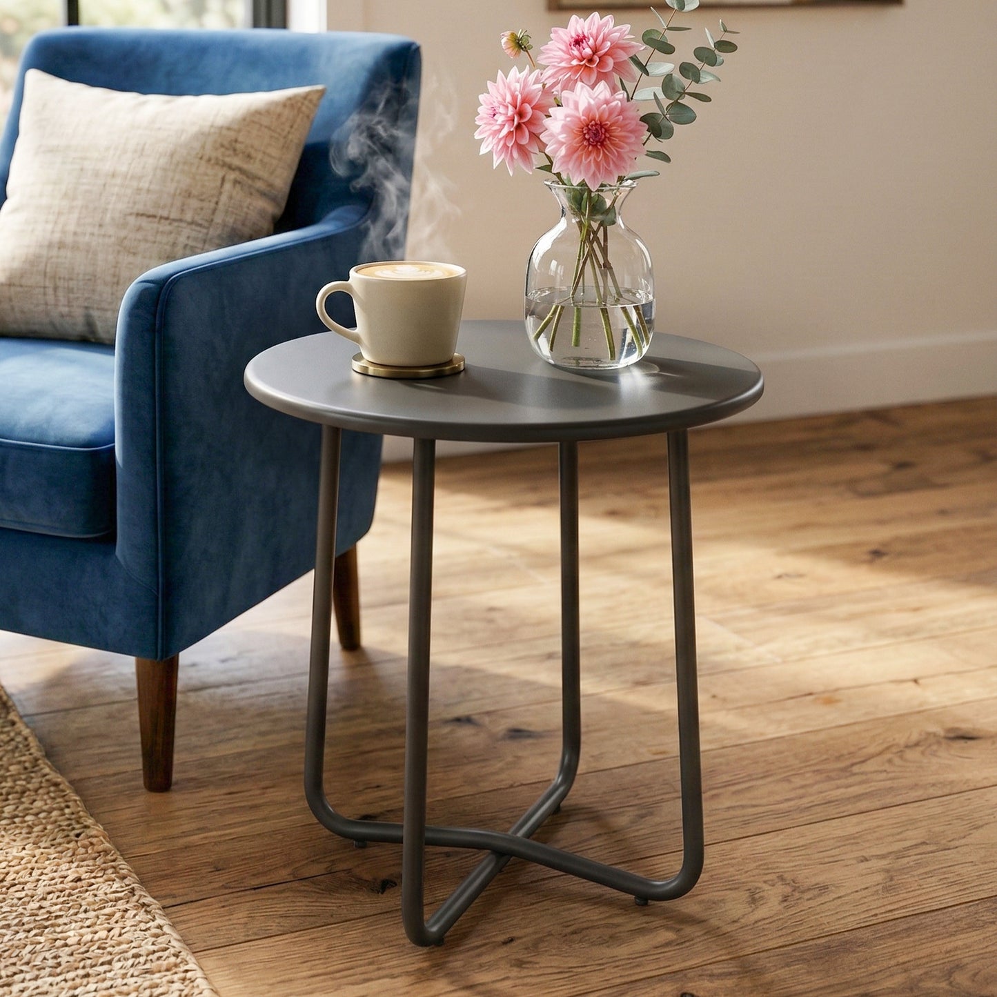 48 cm Round Garden Side Table