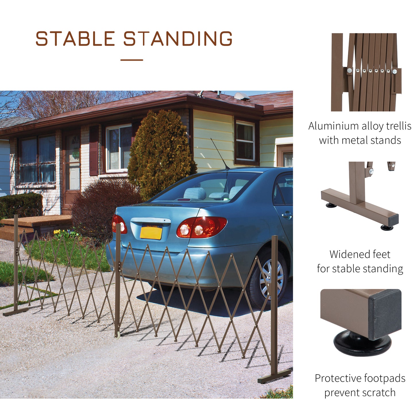 Expanding Trellis Fence Freestanding Movable Fence Foldable Garden