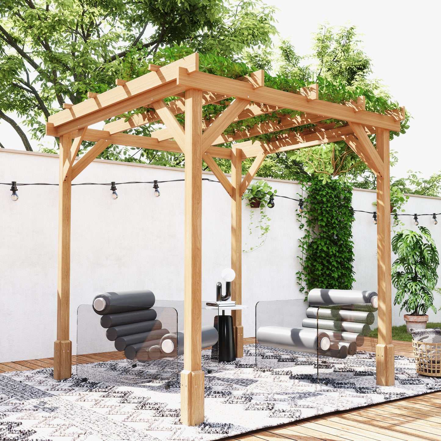 2 x 2 m Wooden Pergola Kit