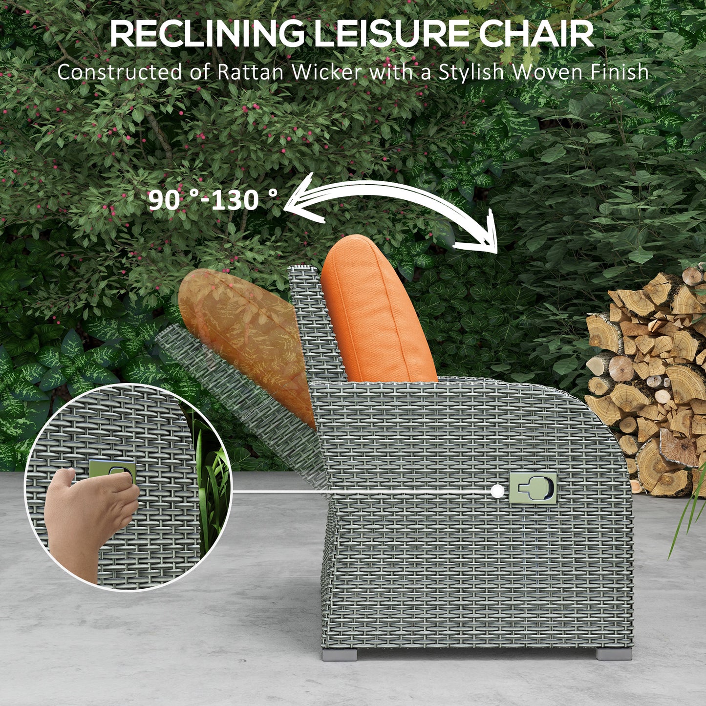 Six-piece Outdoor Rattan Dining Set