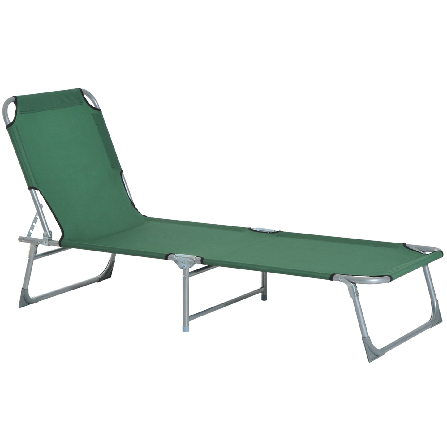 Reclining Sun Lounger Chair Folding Camping Bed