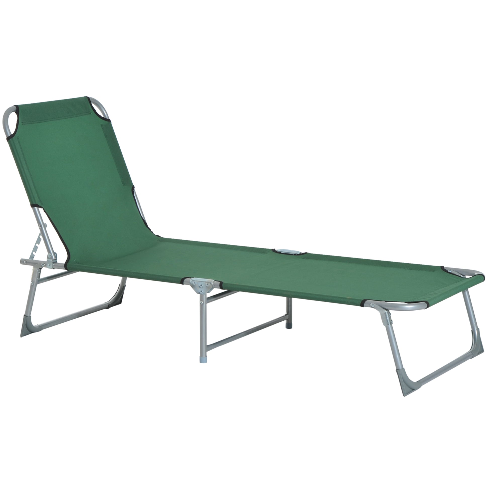 Reclining Sun Lounger Chair Folding Camping Bed
