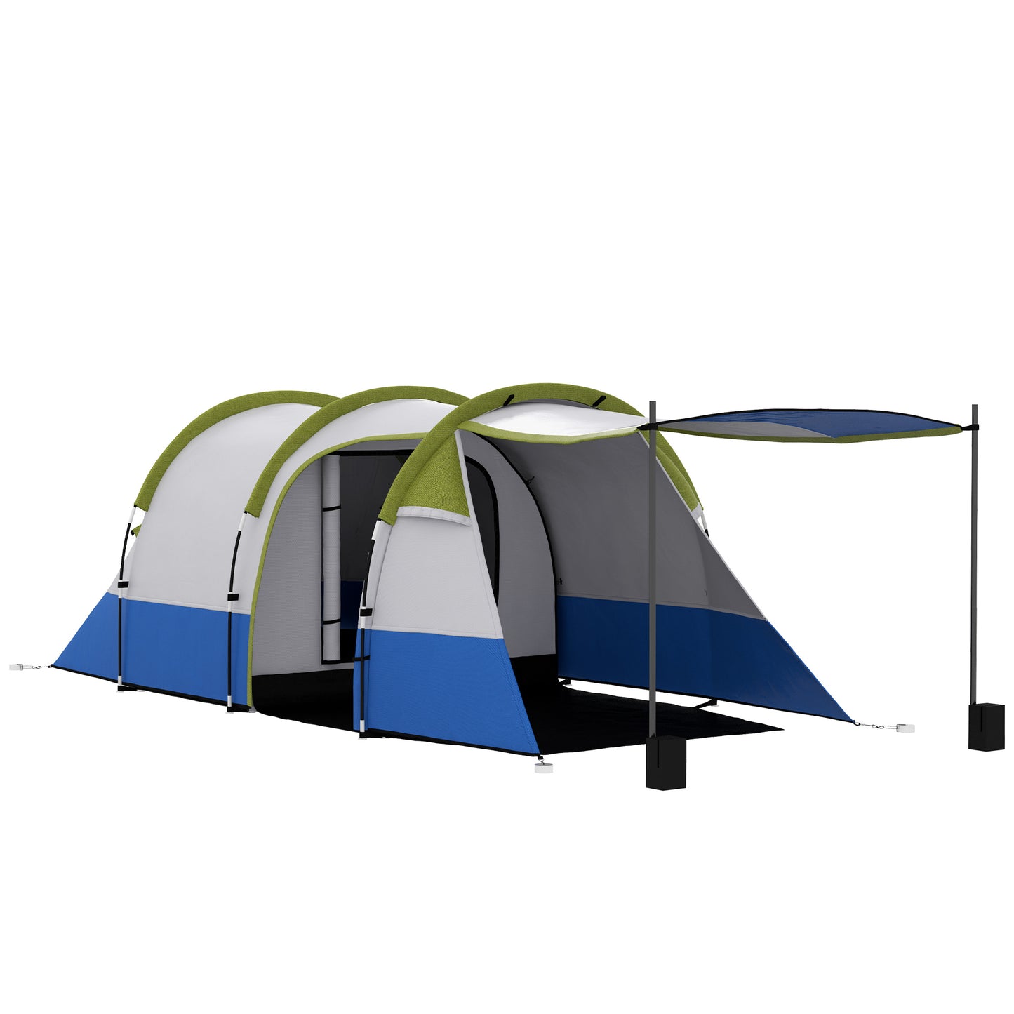 Three Man Two-Room Tent, with Porch and Accessories