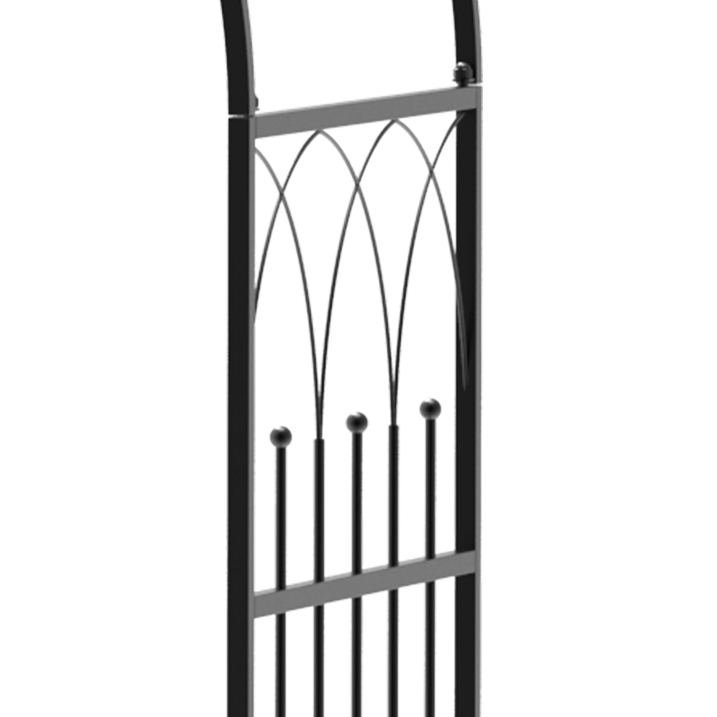 Garden Metal Arch Bench Outdoor Patio Rose Trellis Arbour Pergola