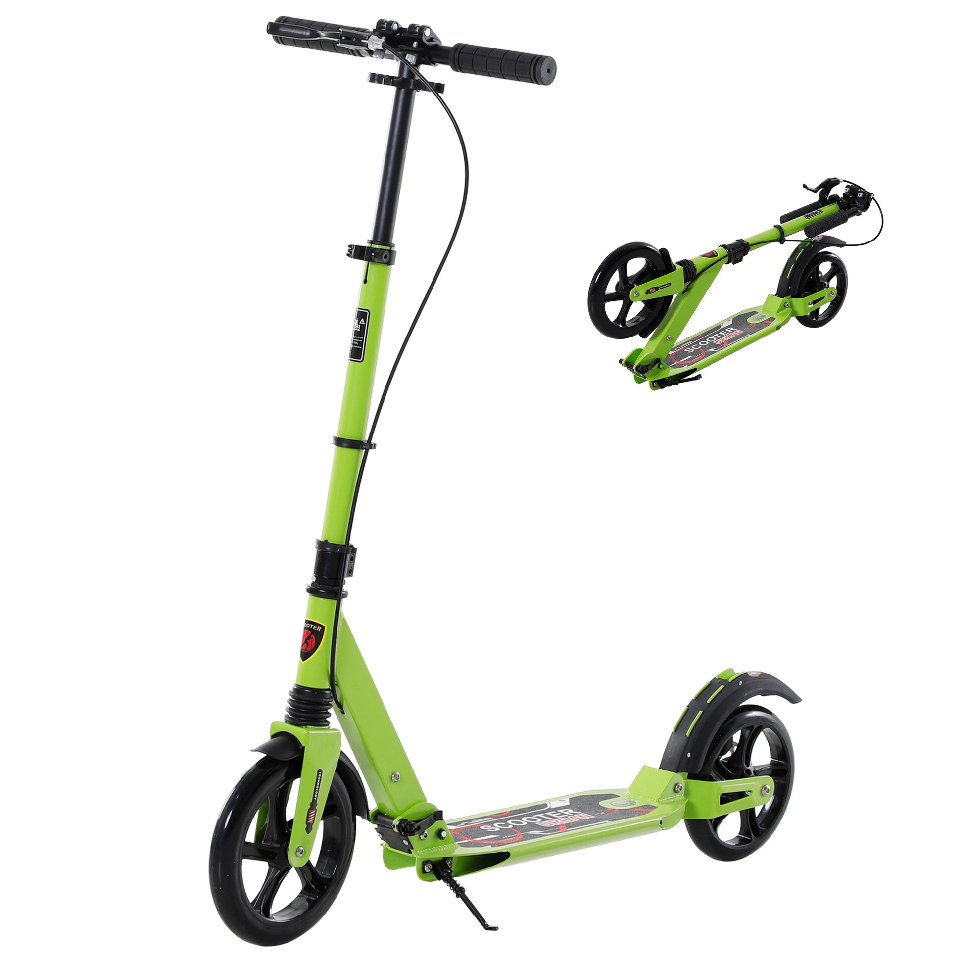 Kick Scooter, Folding 2 Wheel Scooter with Dual Brake System