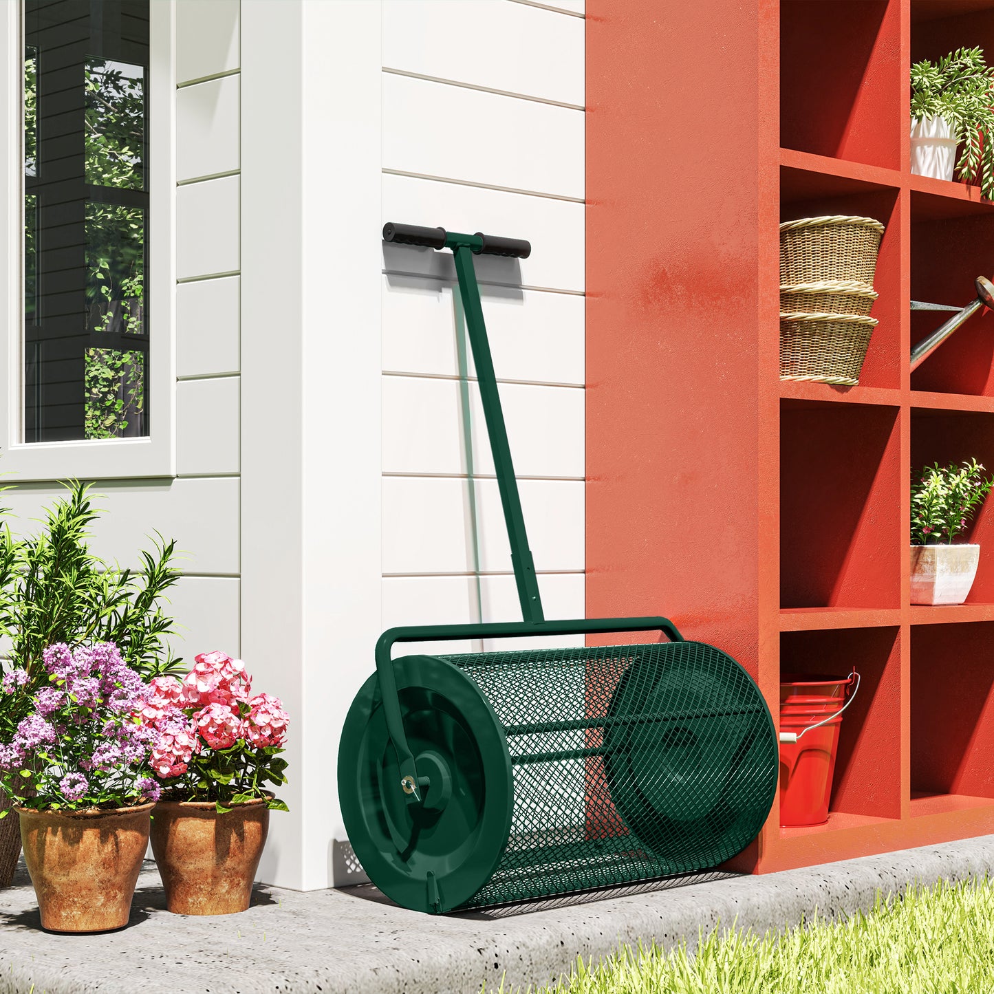 Compost Spreader, 24" Peat Moss Spreader