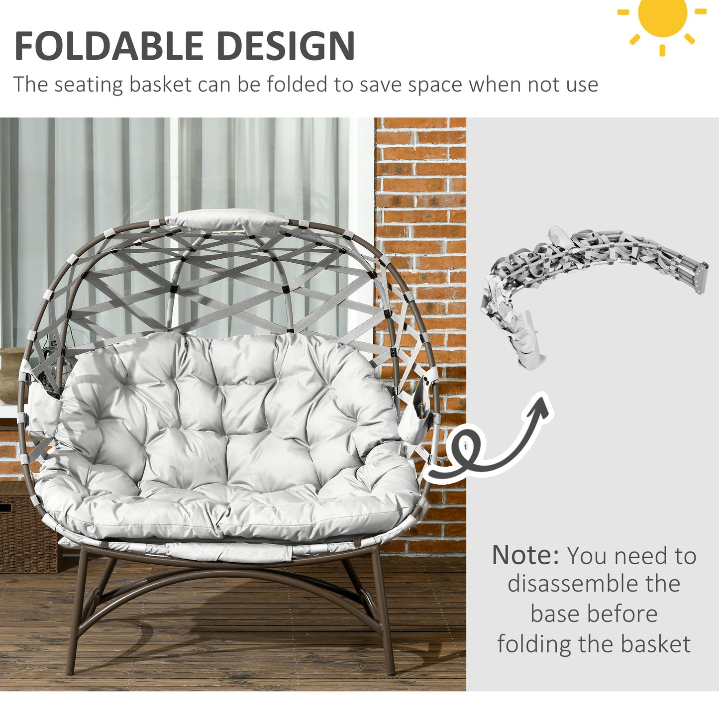 2 Seater Egg Chair Outdoor