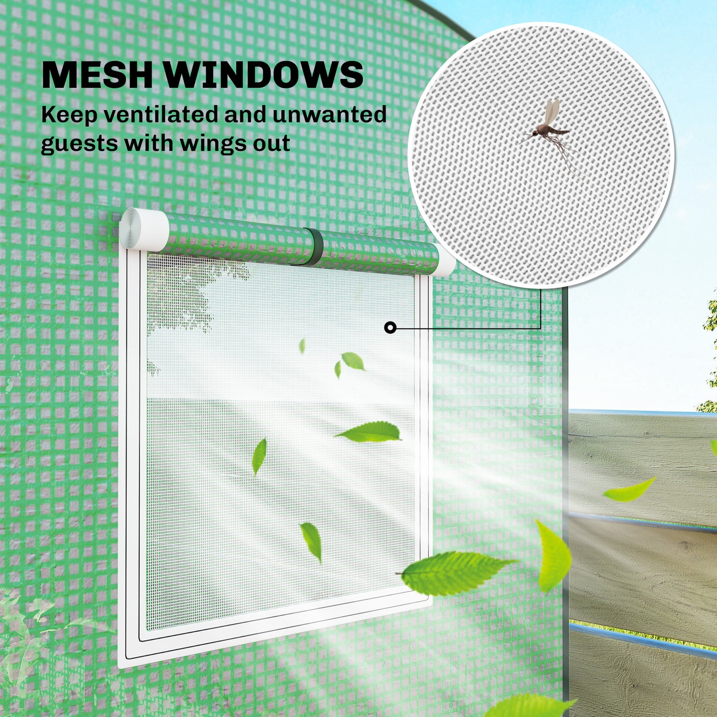 Mini Greenhouse, Garden Tomato Growhouse with Roll-Up Door
