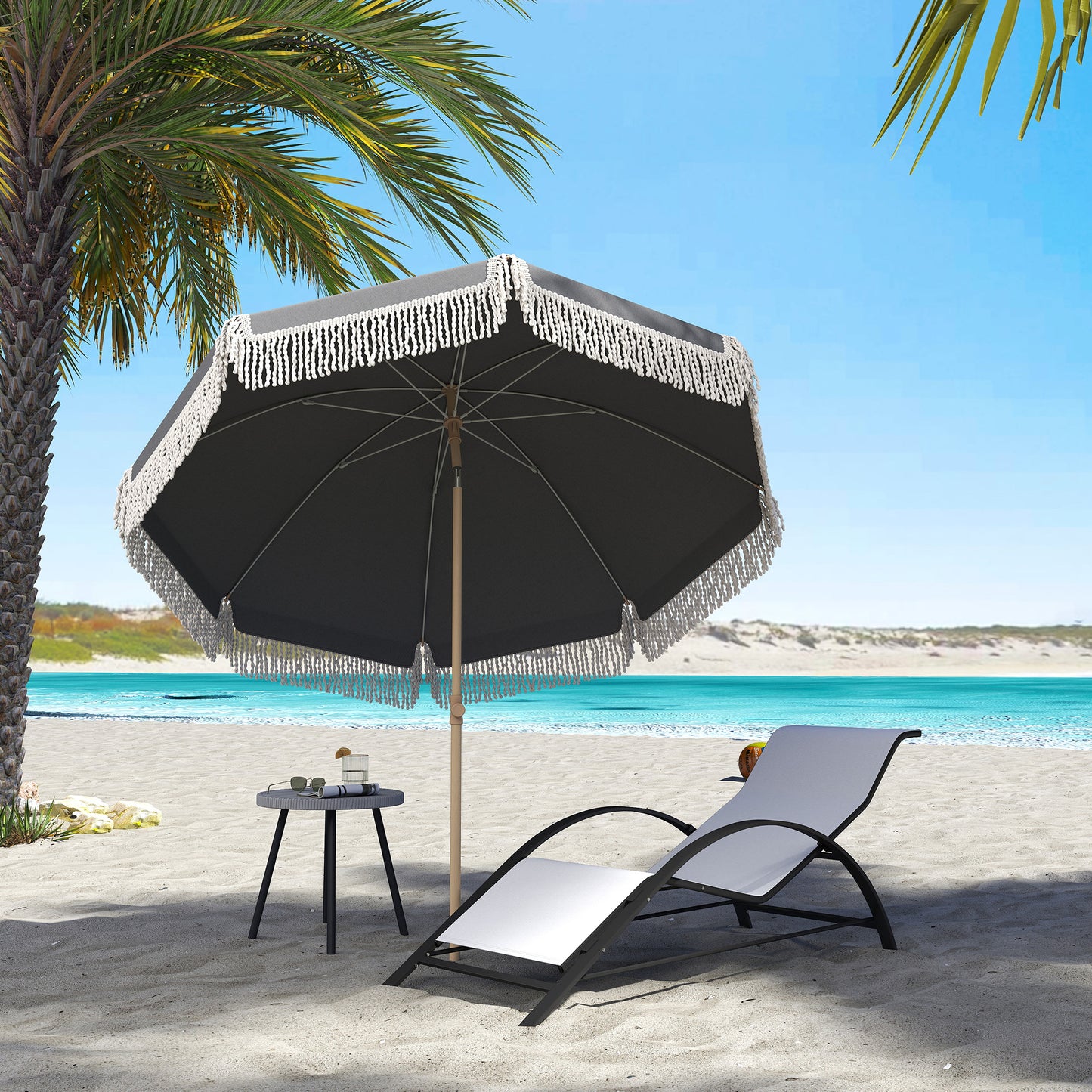 1.7 m Beach Umbrella with Sand Anchor