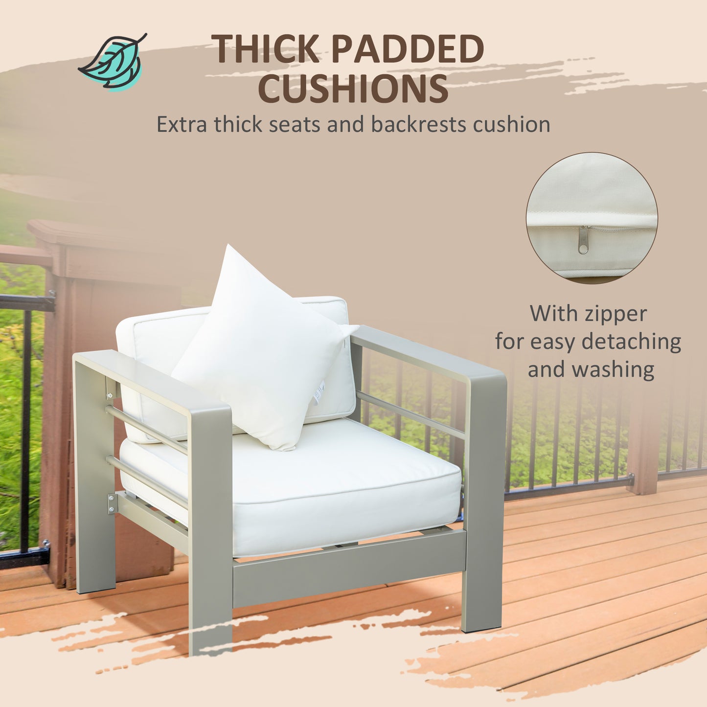 4 Pieces Outdoor Garden Furniture Set