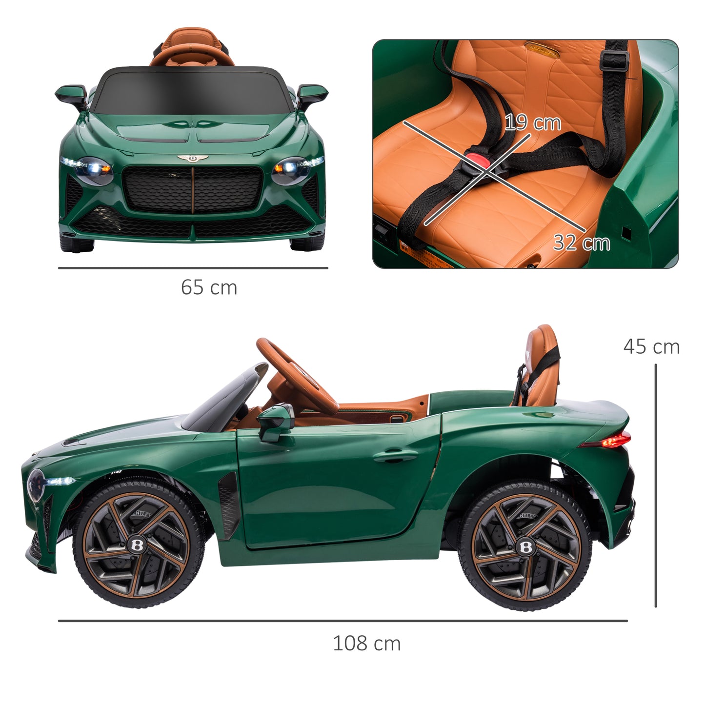 Bentley Bacalar Licensed 12V Kids Electric Car, with Remote Control (1)