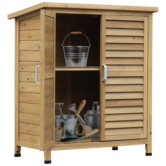Garden Shed Wooden Garden Storage Shed 2 Door Unit Solid Fir Wood