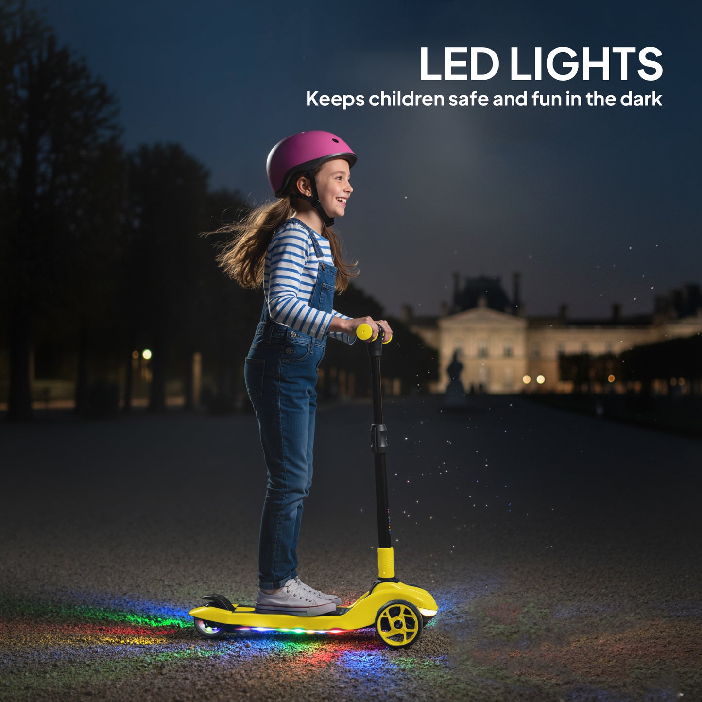 Three-Wheel Foldable Electric Scooter for Kids Aged 6-10 Years