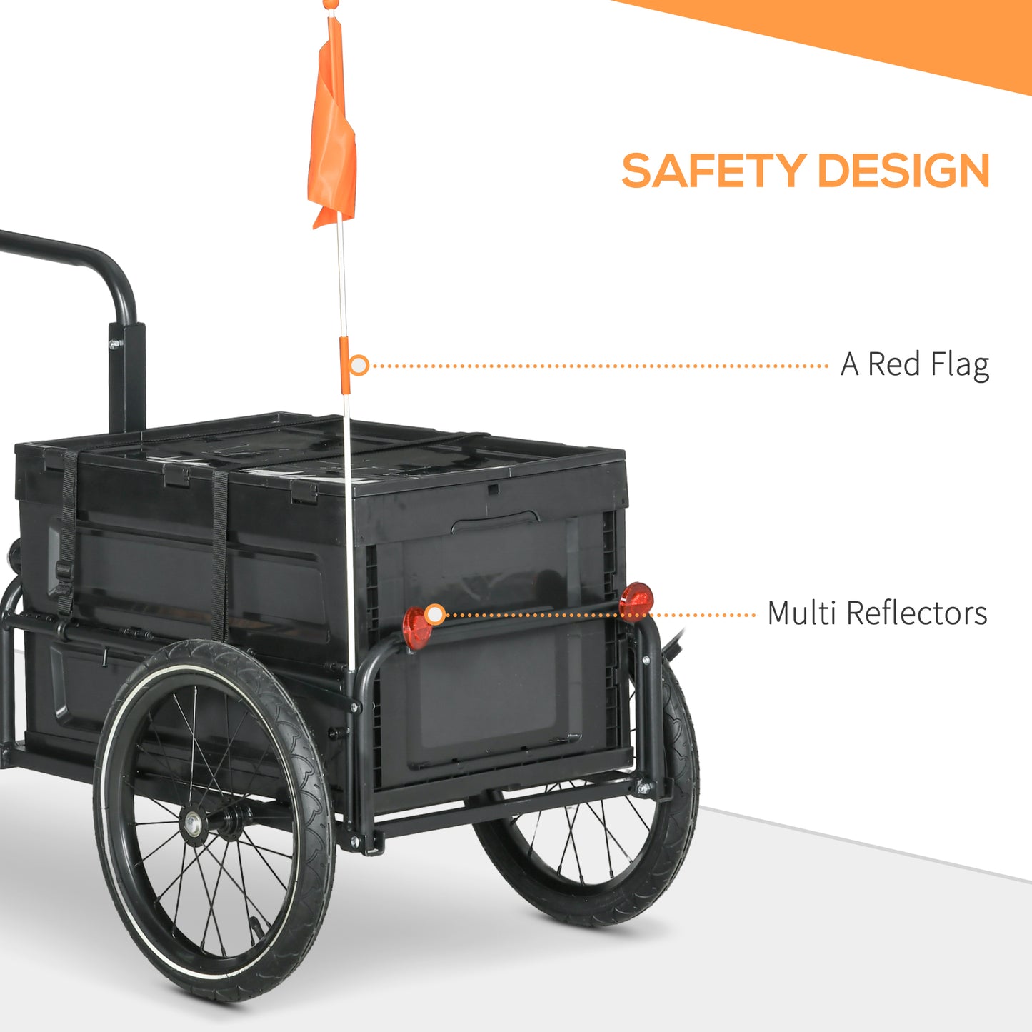 Steel Trailer for Bike, Bicycle Cargo Trailer