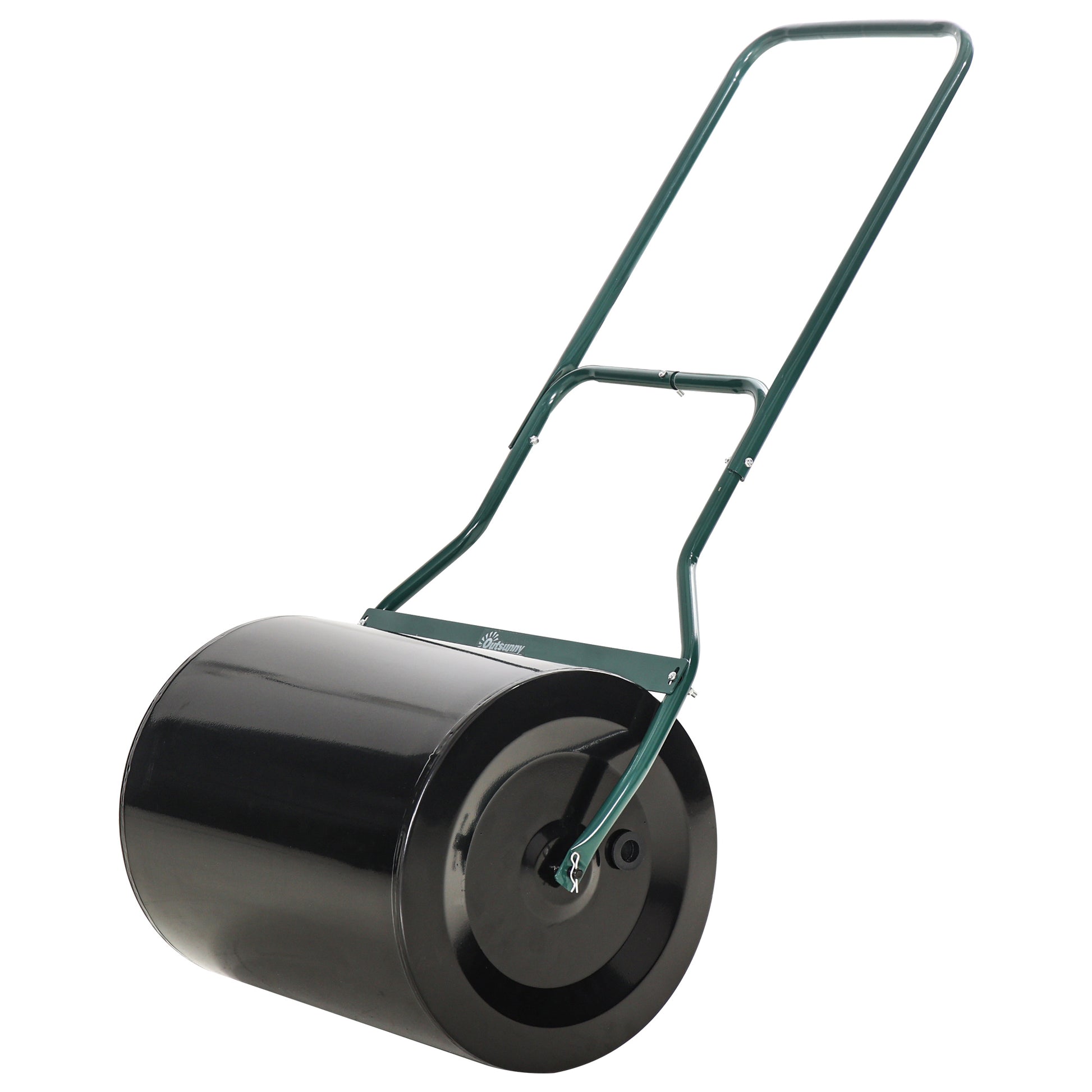 φ50cm Steel Garden Lawn Roller Push Pull w/ Fillable Cylinder Water