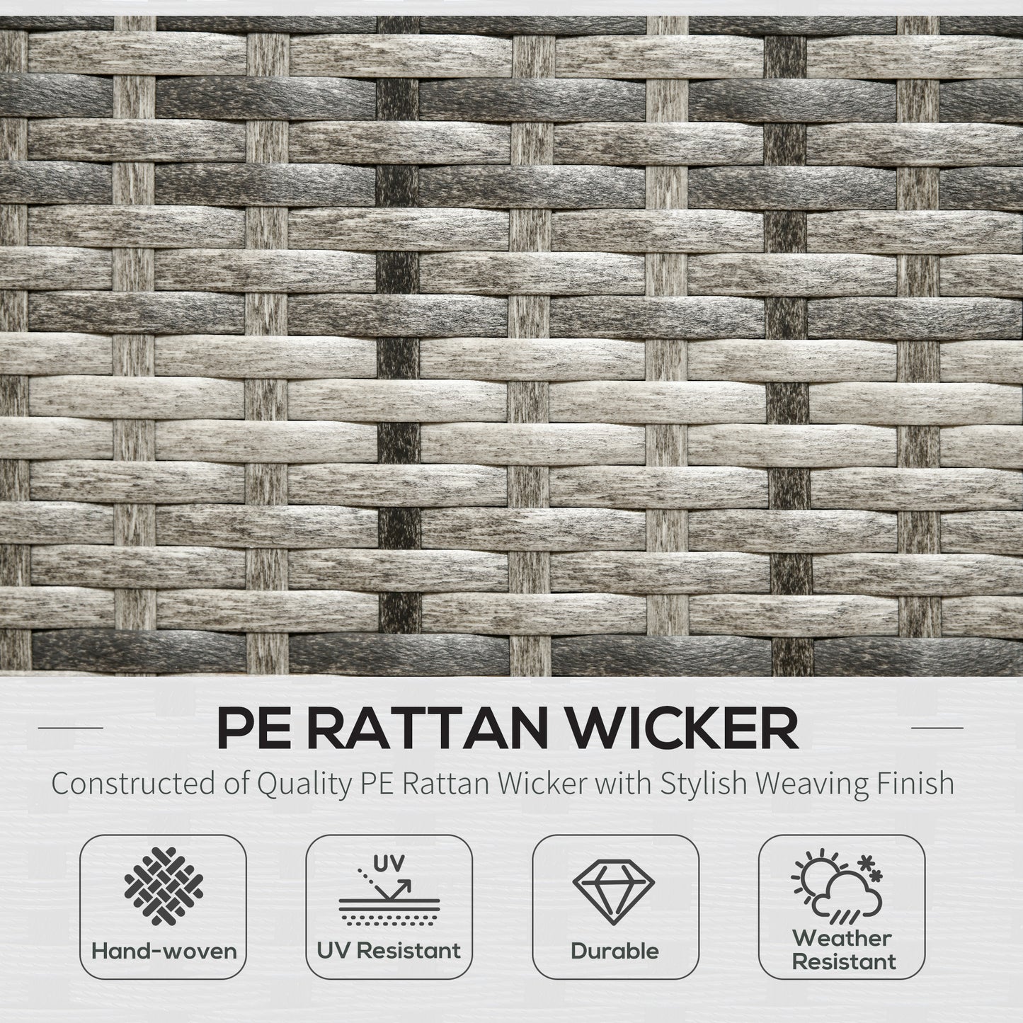 7-Seater Patio wicker Sofa Set Rattan Chair Furniture w/ Glass &