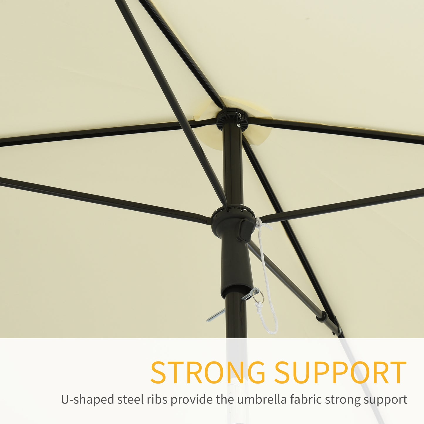 2 x 1.3m Garden Parasol Umbrella