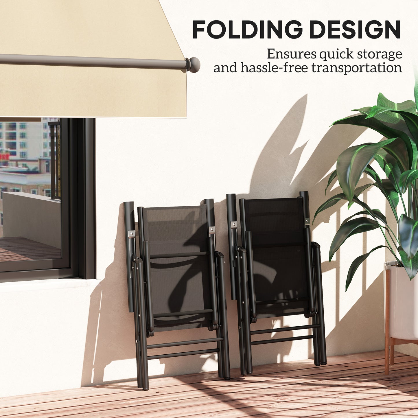 Set of 2 Folding Garden Chairs
