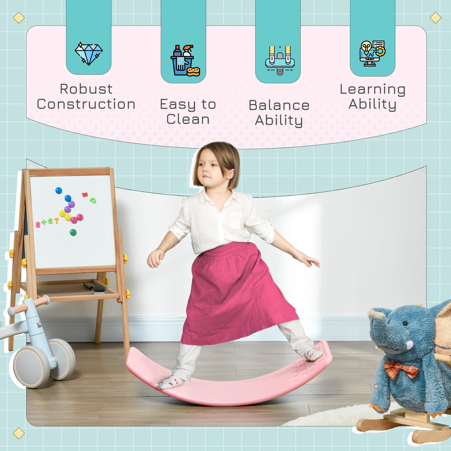 Balance Board, Kids Wobble board, for Ages 3-6 Years