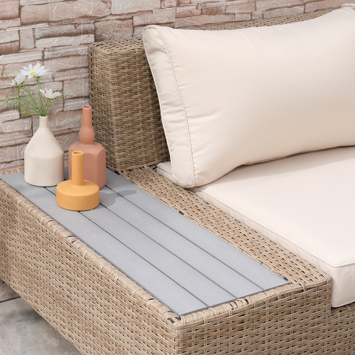 4 Pieces Rattan Garden Furniture Set (4)
