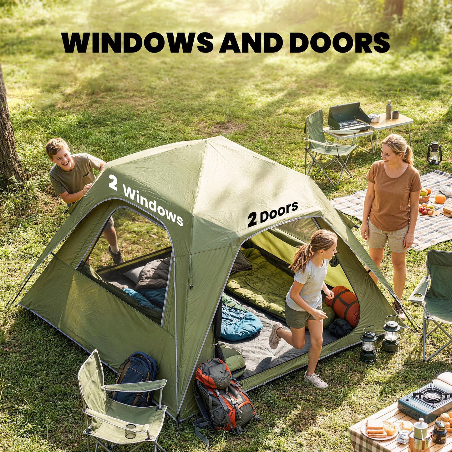 Pop Up Tent 3000mm Waterproof Camping Tents