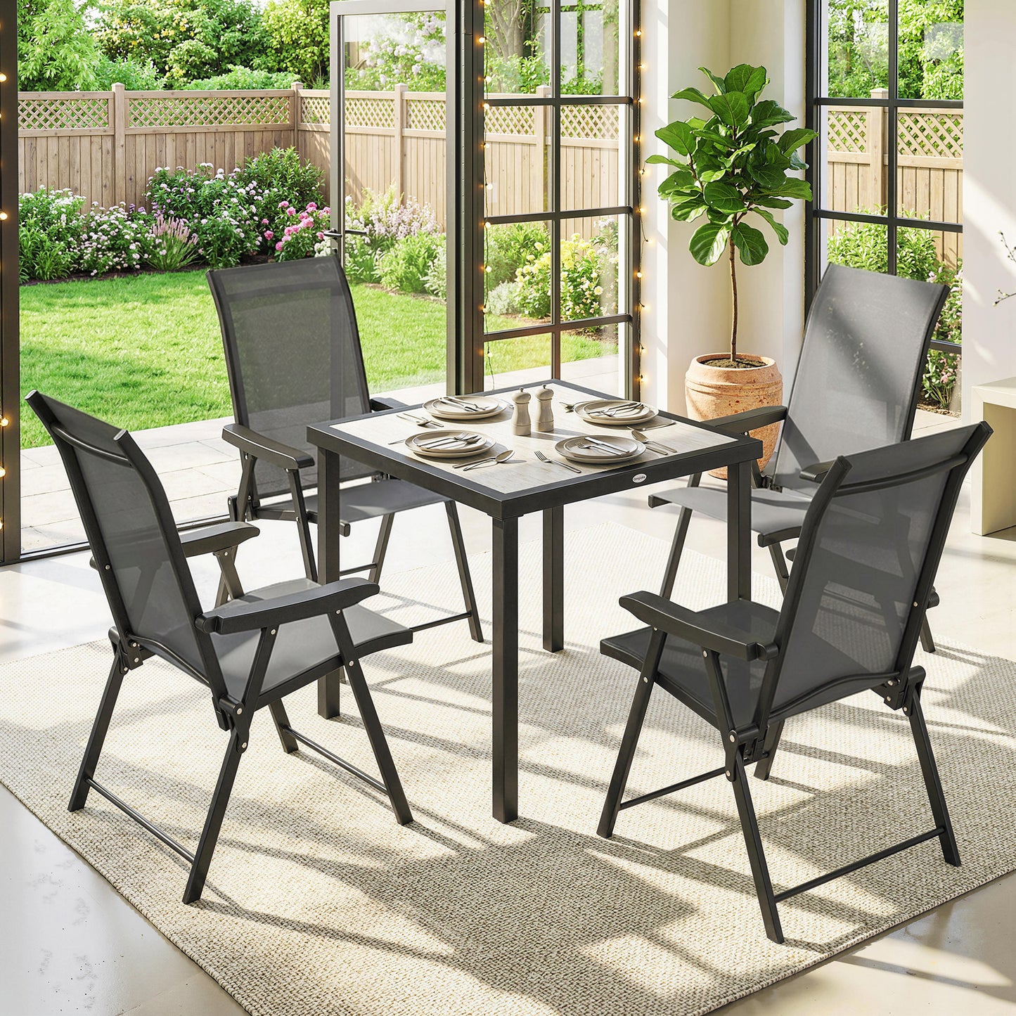 5 Pieces Outdoor Dining Set
