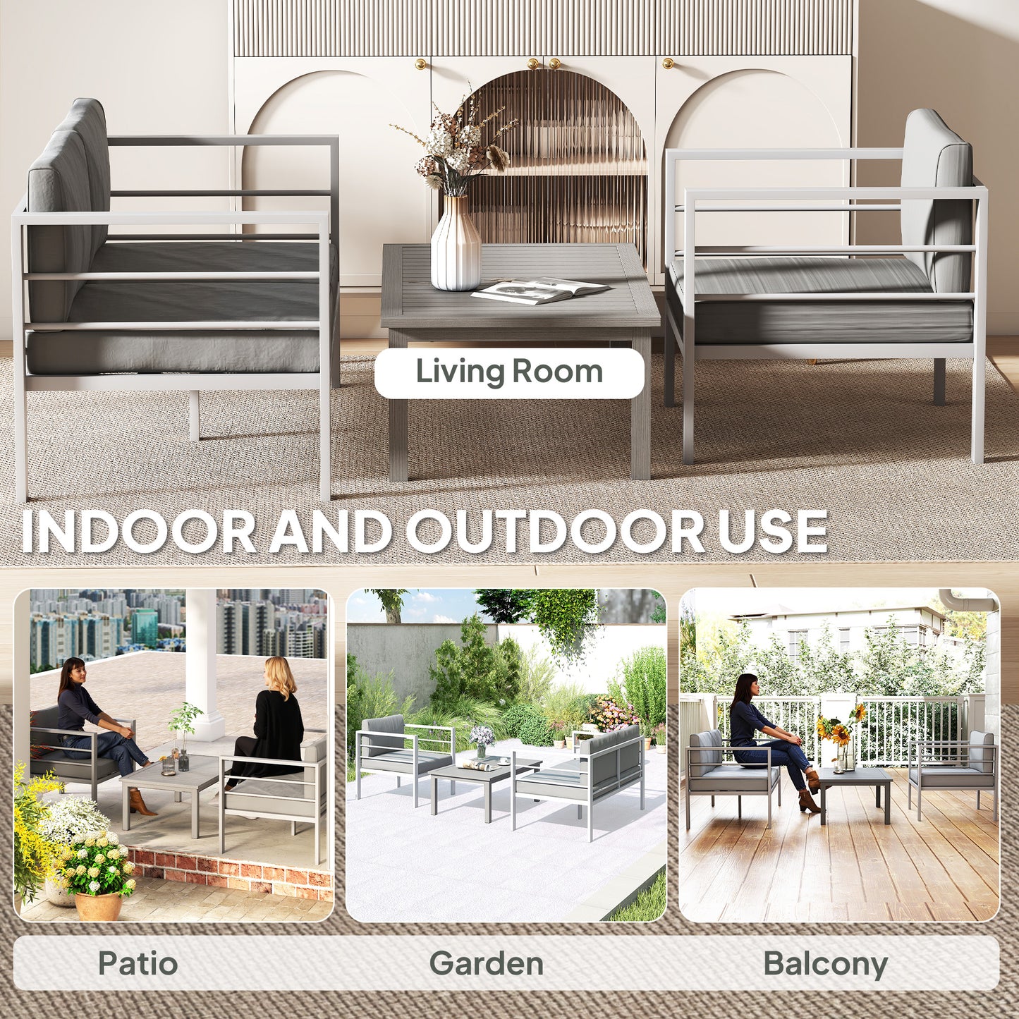 4 Piece Garden Furniture Set