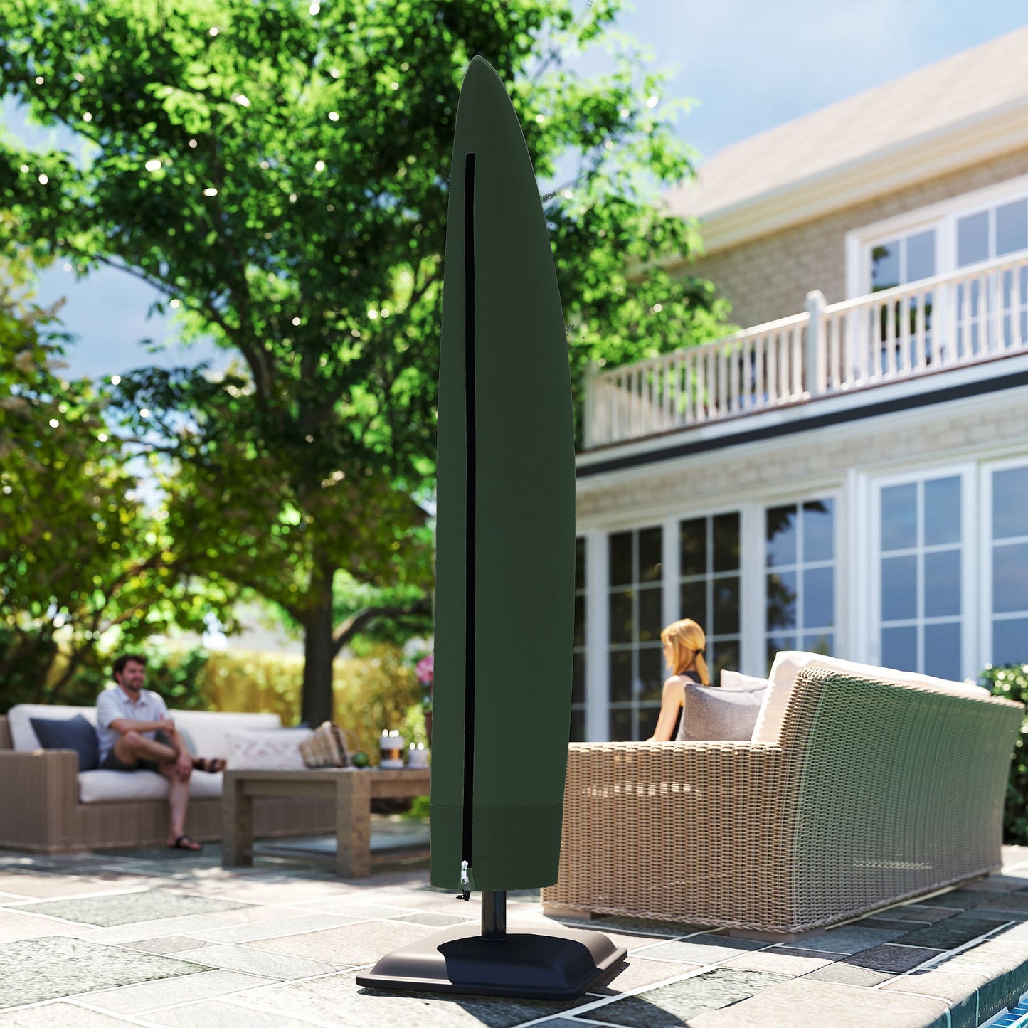 Parasol Cover, 600D Oxford Cantilever Umbrella Cover Fit (1)