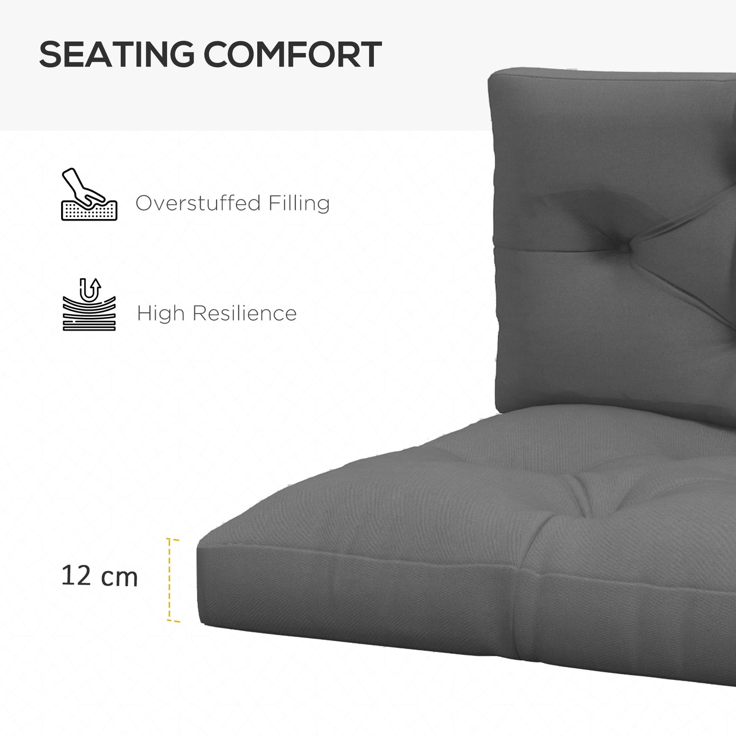 Seat and Back Padded Pallet Cushion Set