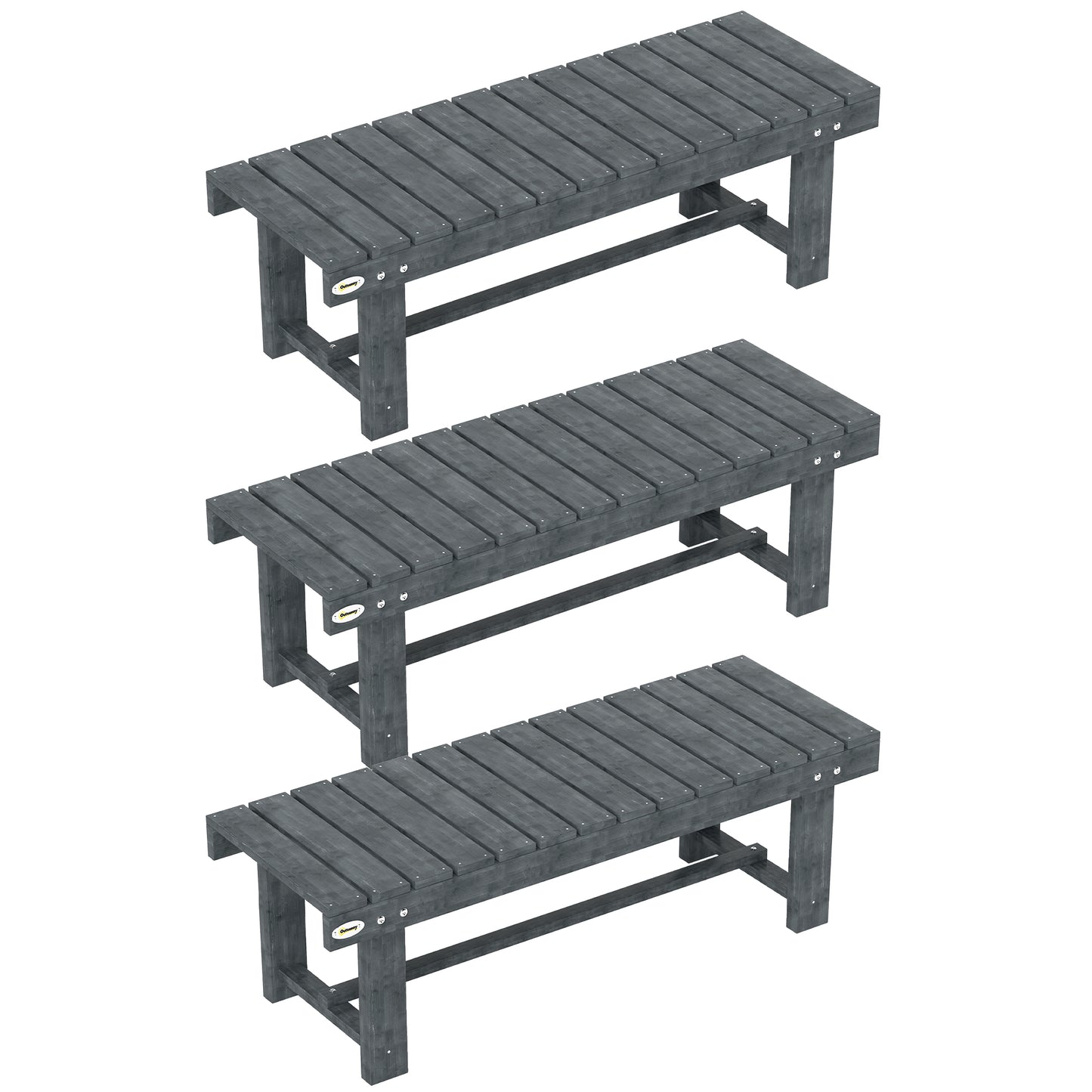 2-Seater Garden Wooden Bench (1)