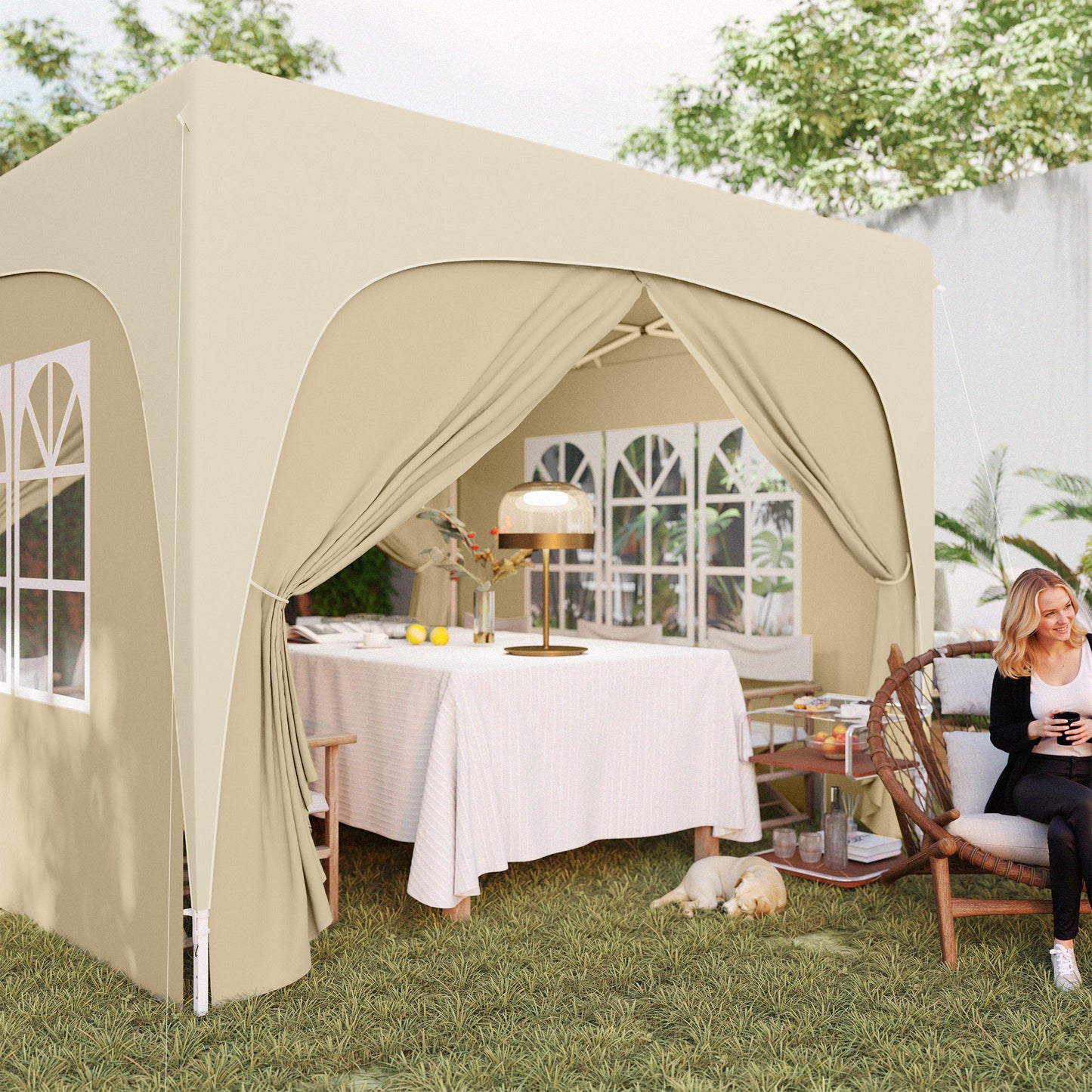 3 x 3m Pop-Up Gazebo Shelter, with Accessories
