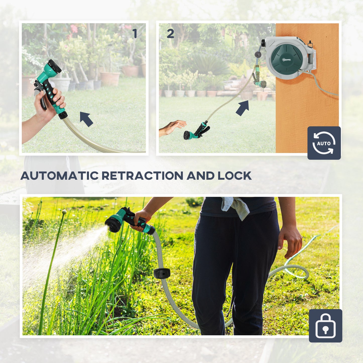 Retractable Hose Reel Wall Mounted (1)