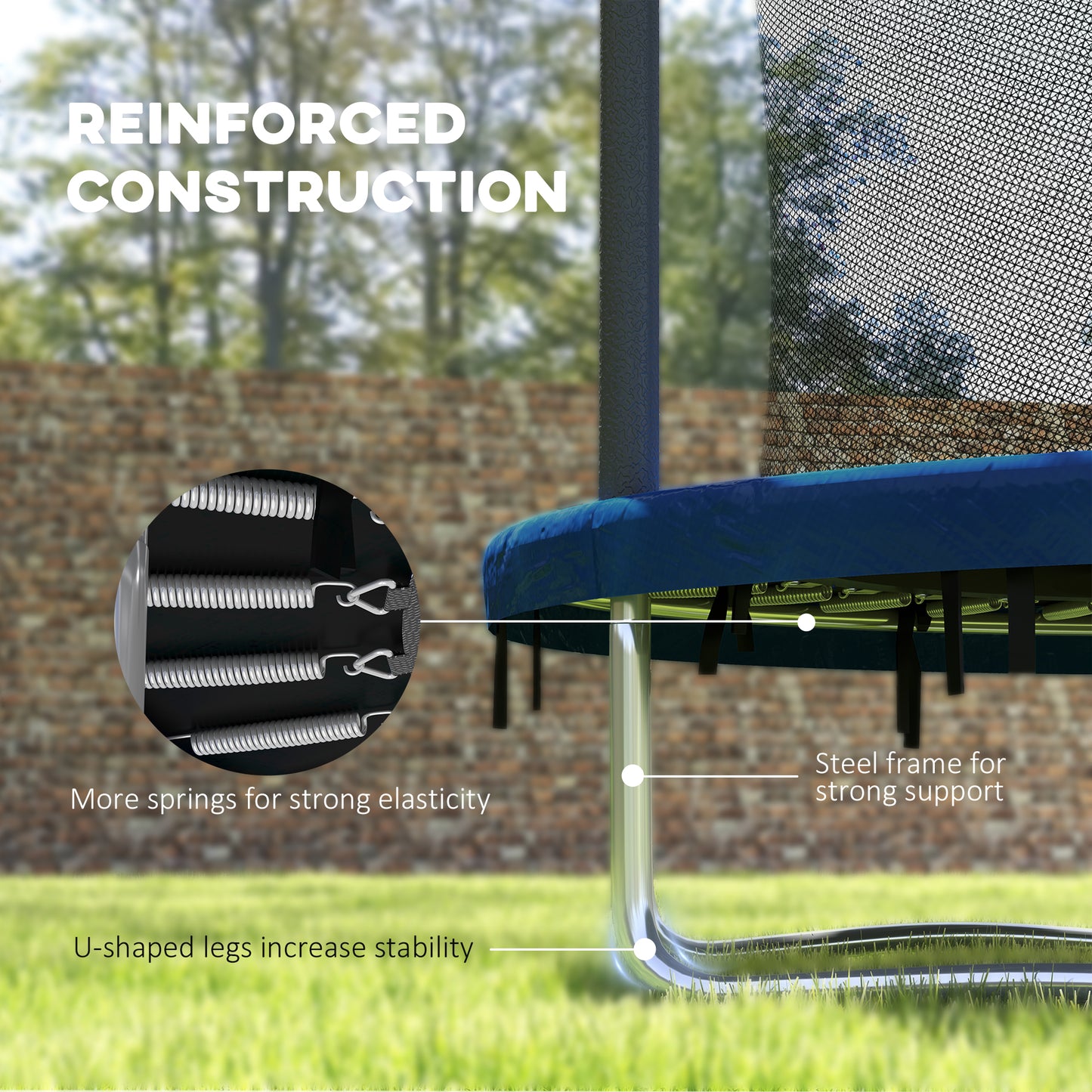 6ft Trampoline with Safety Enclosure Net