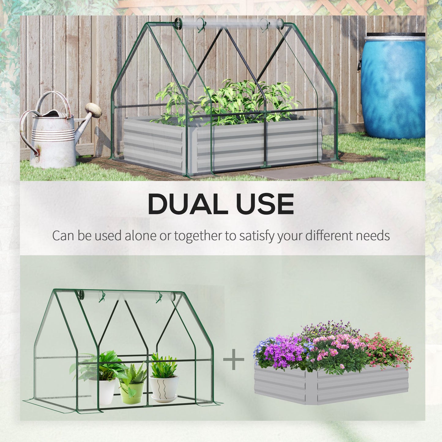 Raised Garden Bed with Greenhouse