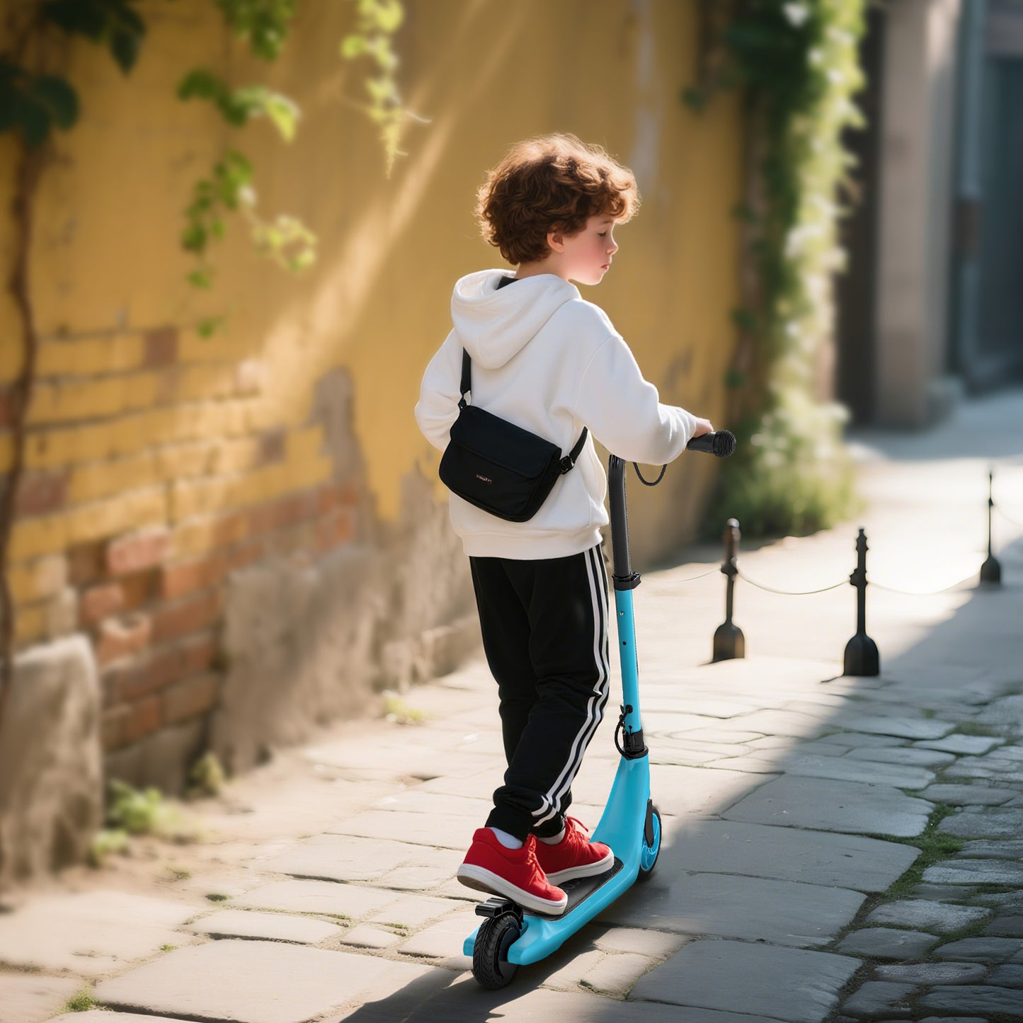 Electric Scooter for Kids 6+, Foldable E Scooter, Up to 8 KM/H