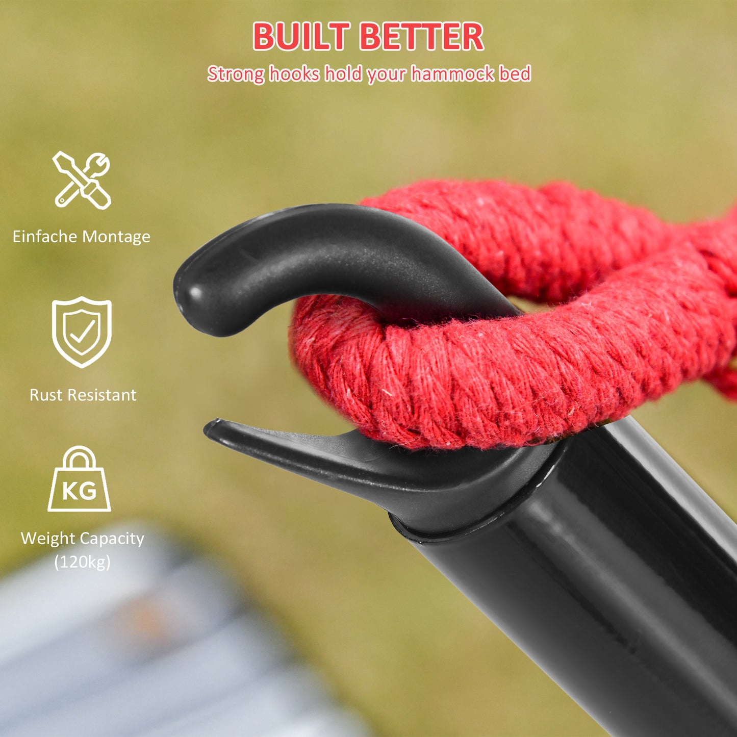 3(m) Universal Hammock Stand Metal Frame Garden Camping Picnic