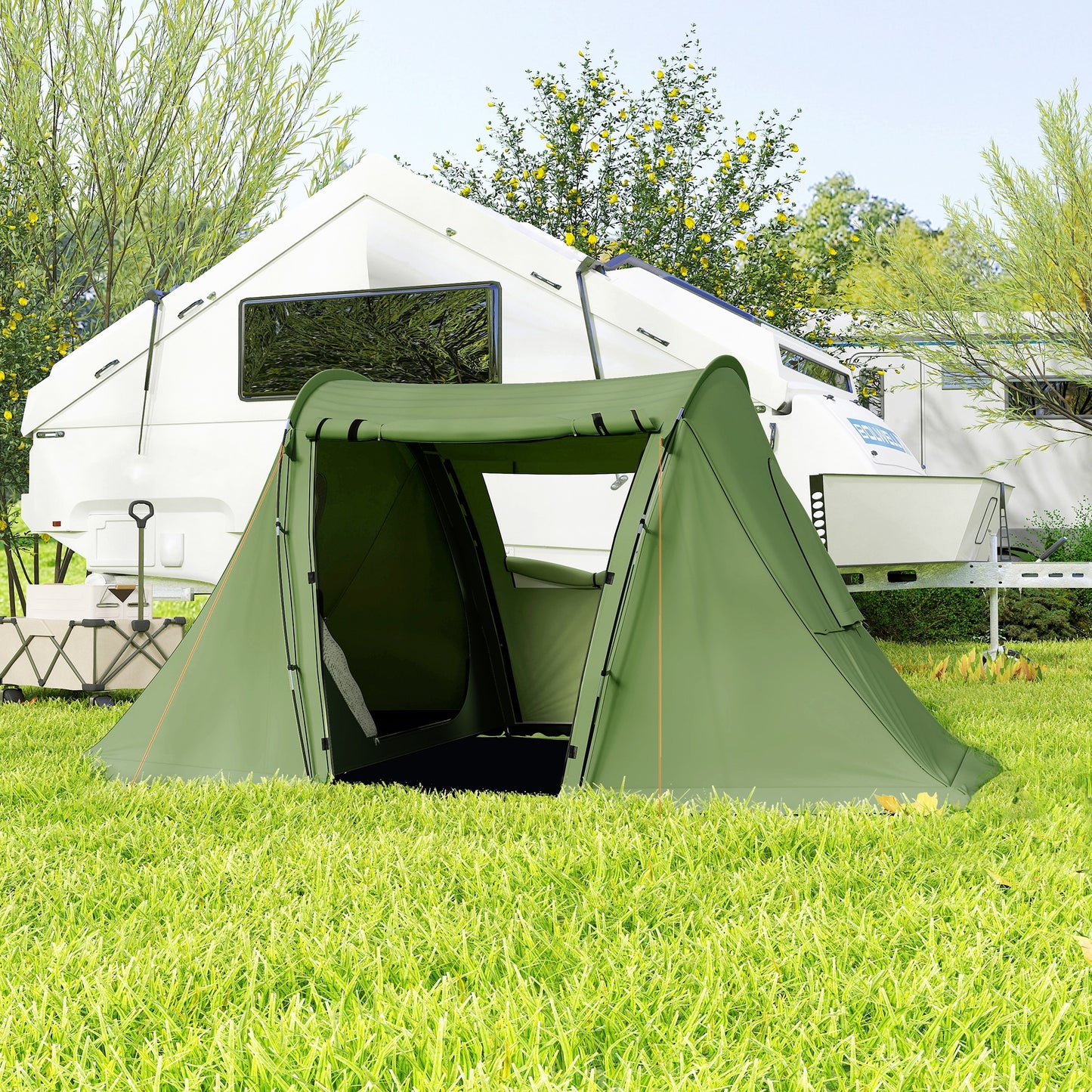 3 Man Camping Tent with Living Area and 2 Bedrooms (1)