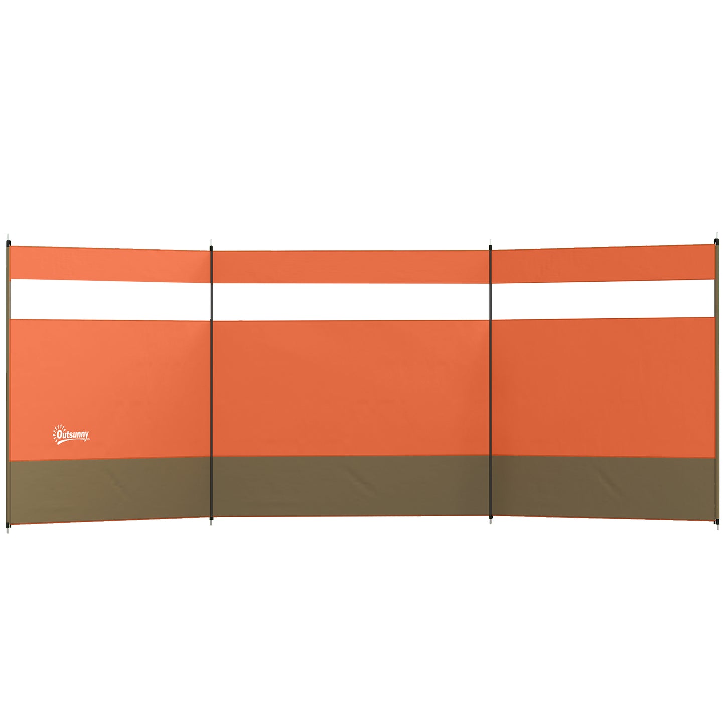 Camping Windbreaker with Clear Windows, Carry Bag and Steel Poles