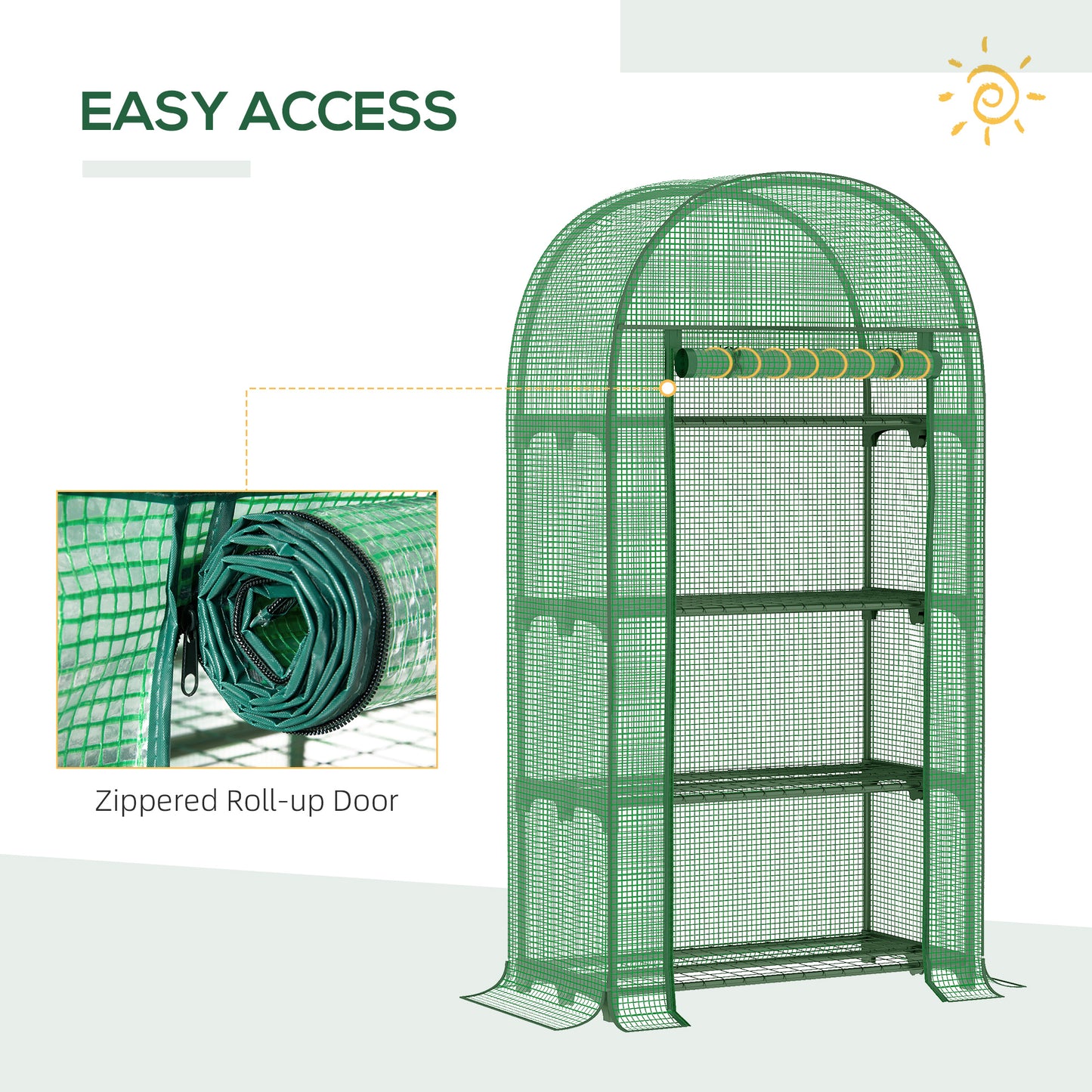 4 Tier Mini Greenhouse for Outdoor